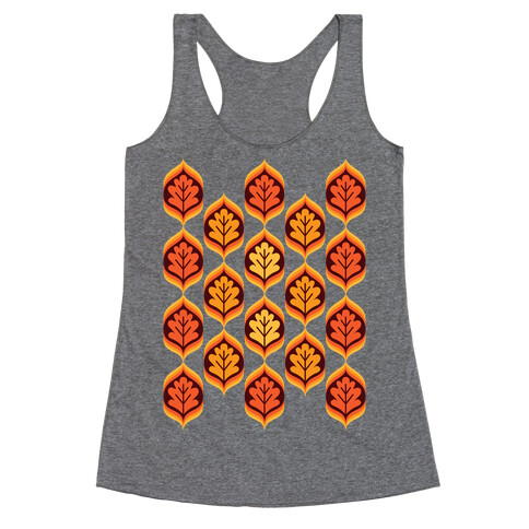 Vintage Autumn Leaves Pattern Racerback Tank Top