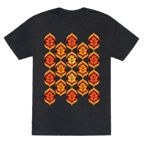 Vintage Autumn Leaves Pattern T-Shirt