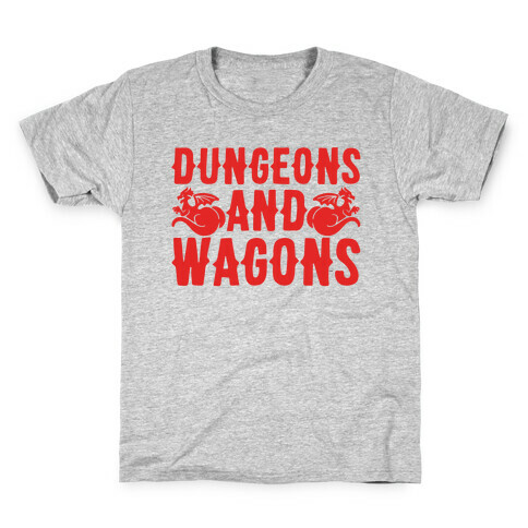 Dungeons And Wagons Parody Kids T-Shirt