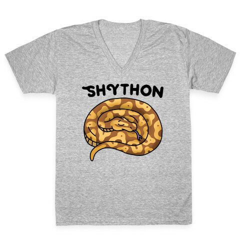 Shython Shy Python V-Neck Tee Shirt