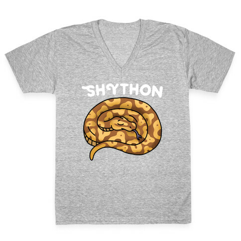 Shython Shy Python V-Neck Tee Shirt