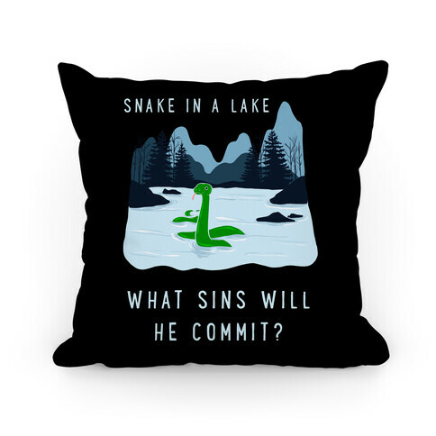 Snake In a Lake Pillow