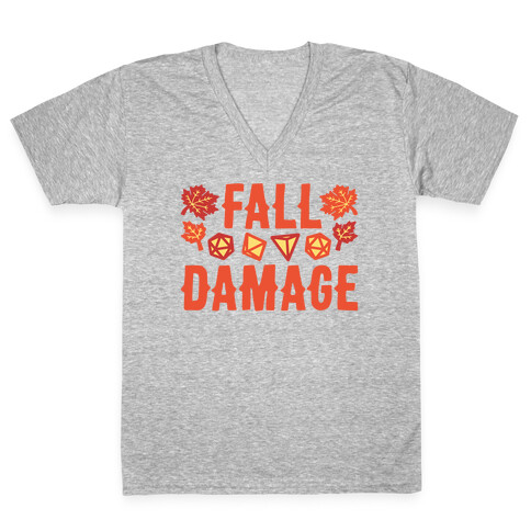 Fall Damage  V-Neck Tee Shirt