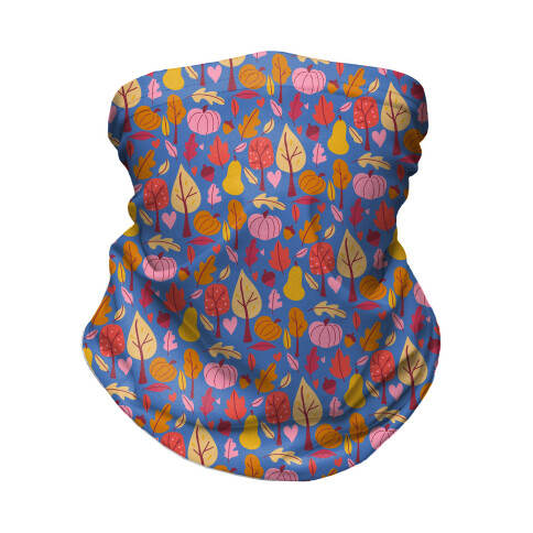 Retro Fall Love Pattern Neck Gaiter