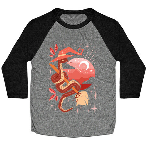 Midcentury Modern Witch Snake Baseball Tee