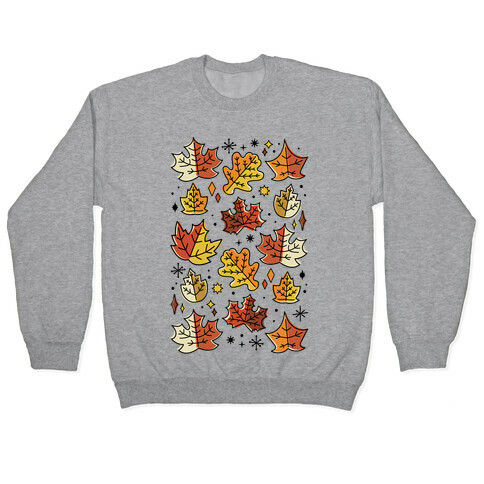 Mid Century Modern Fall Leaves Pullover