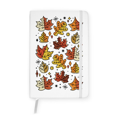 Mid Century Modern Fall Leaves Notebook