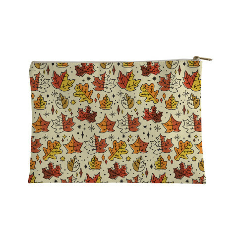 Mid Century Modern Fall Leaves Accessory Bag