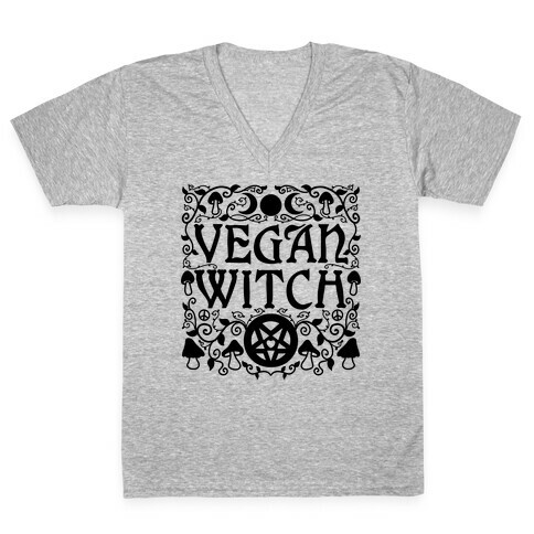 Vegan Witch V-Neck Tee Shirt
