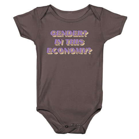 Gender? In This Economy? Baby One-Piece