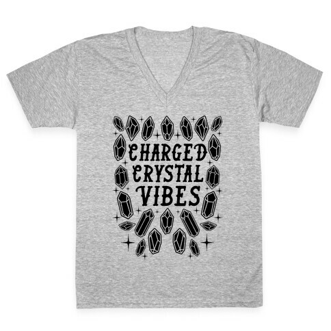 Charged Crystal Vibes V-Neck Tee Shirt