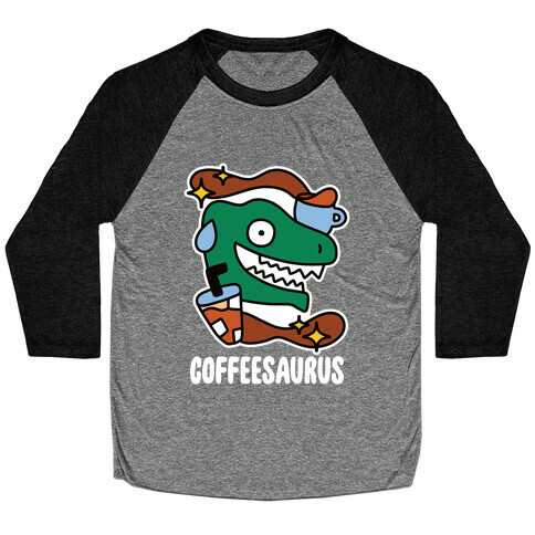 Coffeesaurus Baseball Tee