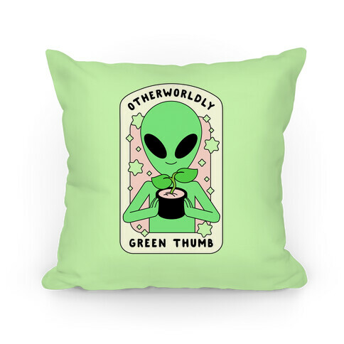 Otherworldly Green Thumb Pillow