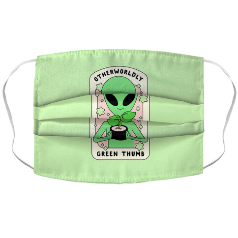 Otherworldly Green Thumb Accordion Face Mask