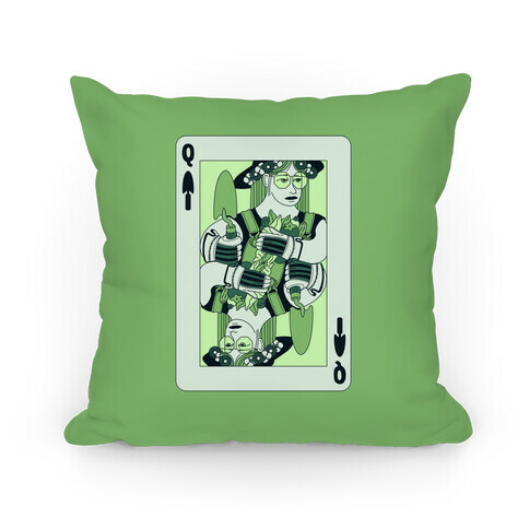 Queen Of Garden Spades Pillow