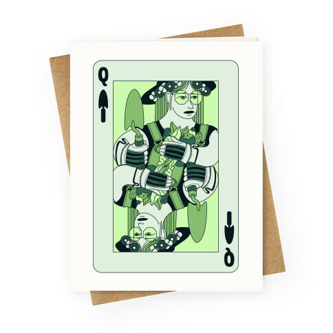 Queen Of Garden Spades Greeting Card