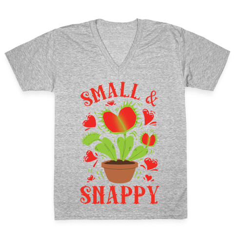 Small And Snappy V-Neck Tee Shirt