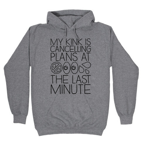 My Kink Is Cancelling Plans At The Last Minute Hooded Sweatshirt