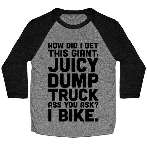 I Bike Baseball Tee