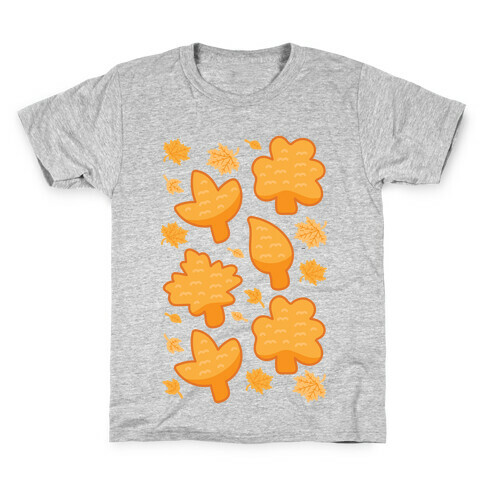 Fall Leaves Chicken Nugget Shapes Kids T-Shirt