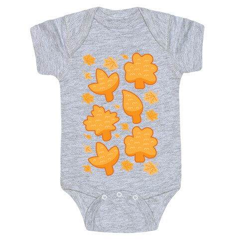 Fall Leaves Chicken Nugget Shapes Baby One-Piece