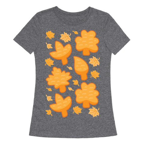 Fall Leaves Chicken Nugget Shapes Womens T-Shirt