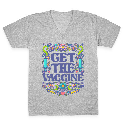 Get The Vaccine V-Neck Tee Shirt