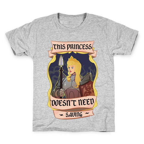 This Princess Doesn't Need Saving Sleeping Beauty Kids T-Shirt