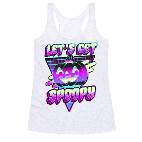 Retrowave Let's Get Spoopy Racerback Tank Top