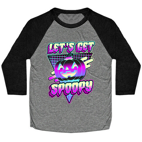 Retrowave Let's Get Spoopy Baseball Tee