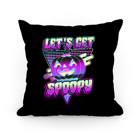 Retrowave Let's Get Spoopy Pillow