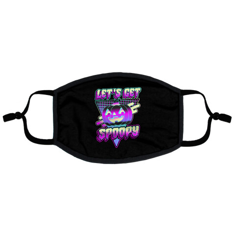 Retrowave Let's Get Spoopy Flat Face Mask