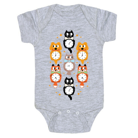 Animal Clock Pattern Baby One-Piece