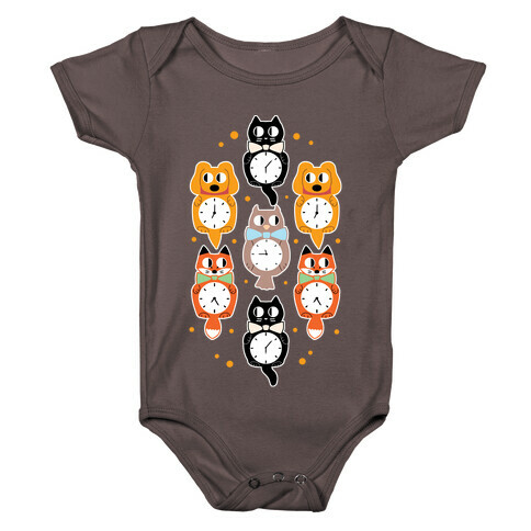 Animal Clock Pattern Baby One-Piece