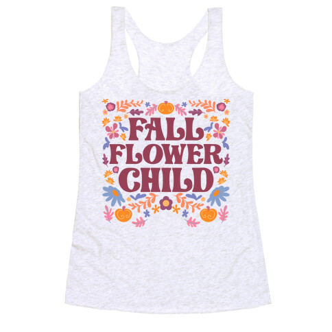 Fall Flower Child Racerback Tank Top