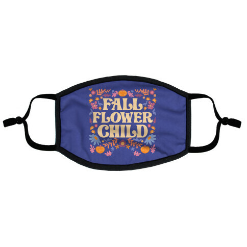 Fall Flower Child Flat Face Mask