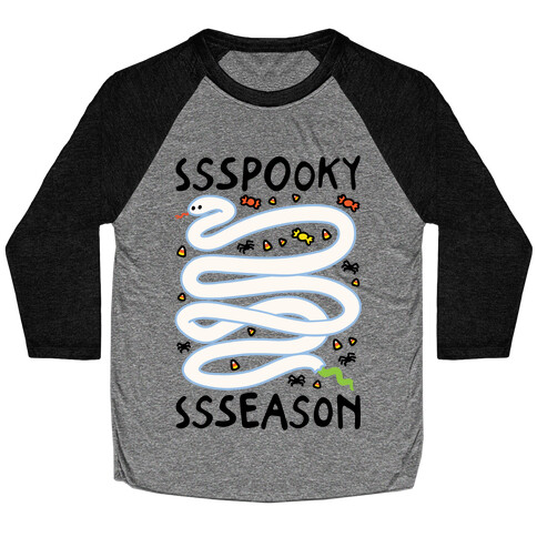 Ssspooky Ssseason Snake  Baseball Tee