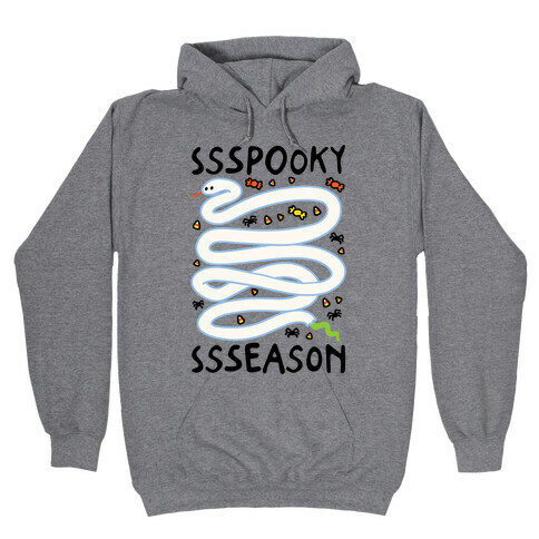 Ssspooky Ssseason Snake  Hooded Sweatshirt