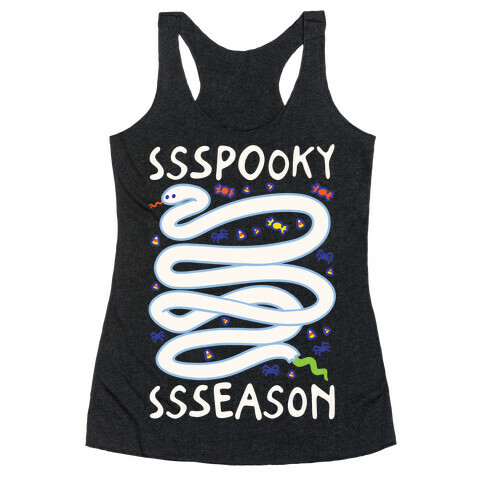 Ssspooky Ssseason Snake  Racerback Tank Top