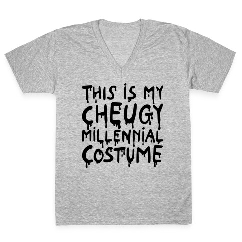 This Is My Cheugy Millennial Costume V-Neck Tee Shirt