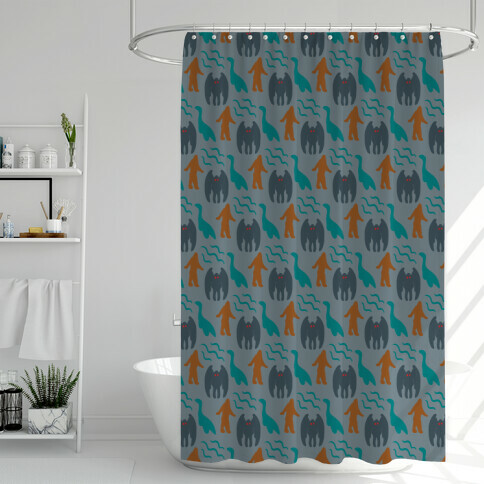 Cryptid Pattern Shower Curtain