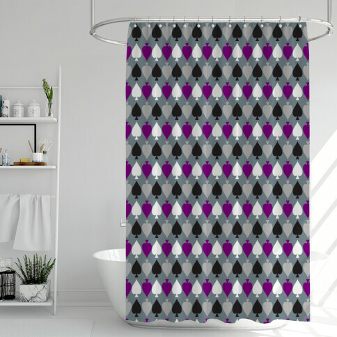 Ace Pride Pattern  Shower Curtain