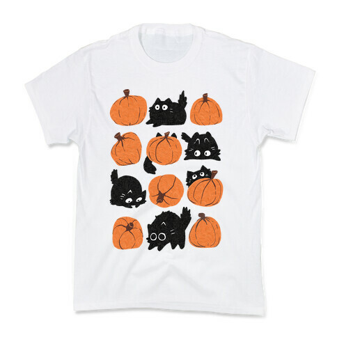 Pumpkin Cats Kids T-Shirt