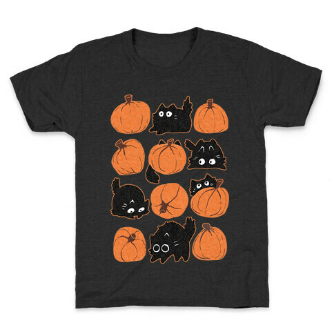 Pumpkin Cats Kids T-Shirt