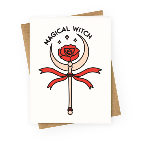 Magical Witch Wand Greeting Card