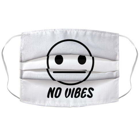 No Vibes  Accordion Face Mask