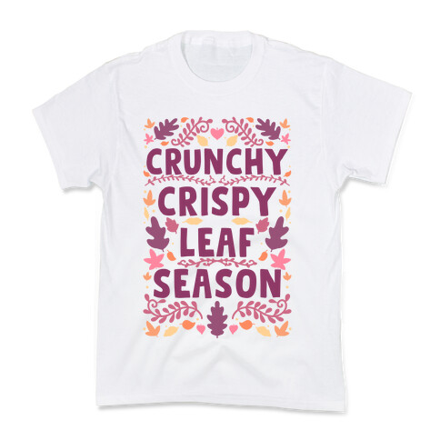 Crunchy Crispy Leaf Season Kids T-Shirt
