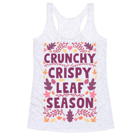Crunchy Crispy Leaf Season Racerback Tank Top