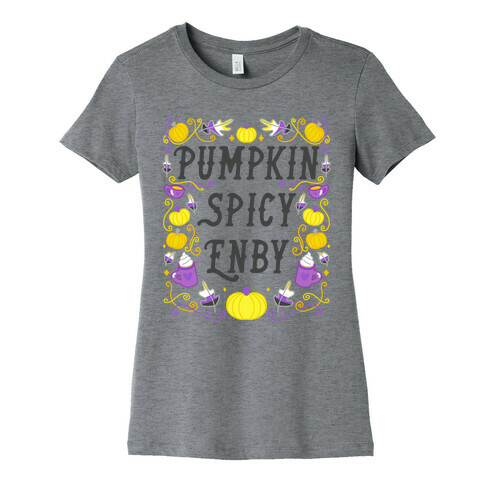 Pumpkin Spicy Enby Womens T-Shirt