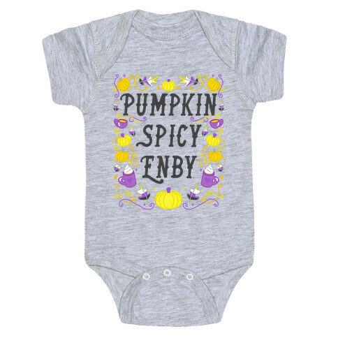 Pumpkin Spicy Enby Baby One-Piece